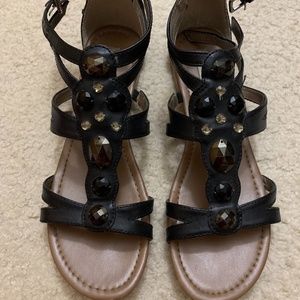 American Eagle Black Gladiator Sandals